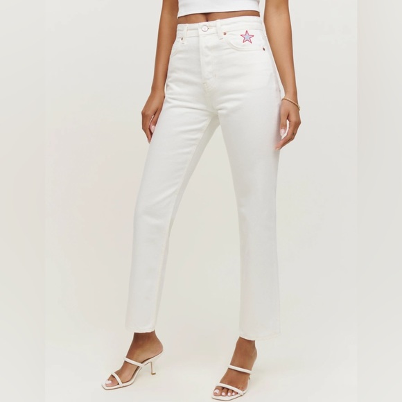NWT Reformation Cynthia High Rise Straight Jeans Size 27 - Picture 3 of 16